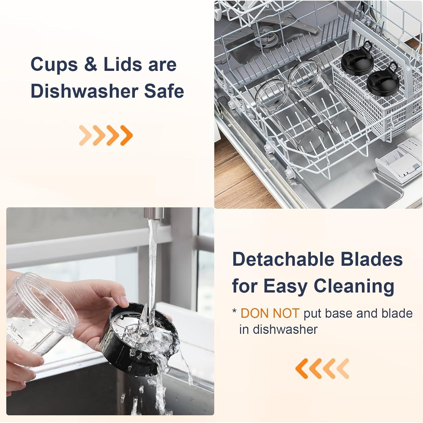 Licuadora Personal KOIOS 900W 2 Tazas 22oz Sin BPA