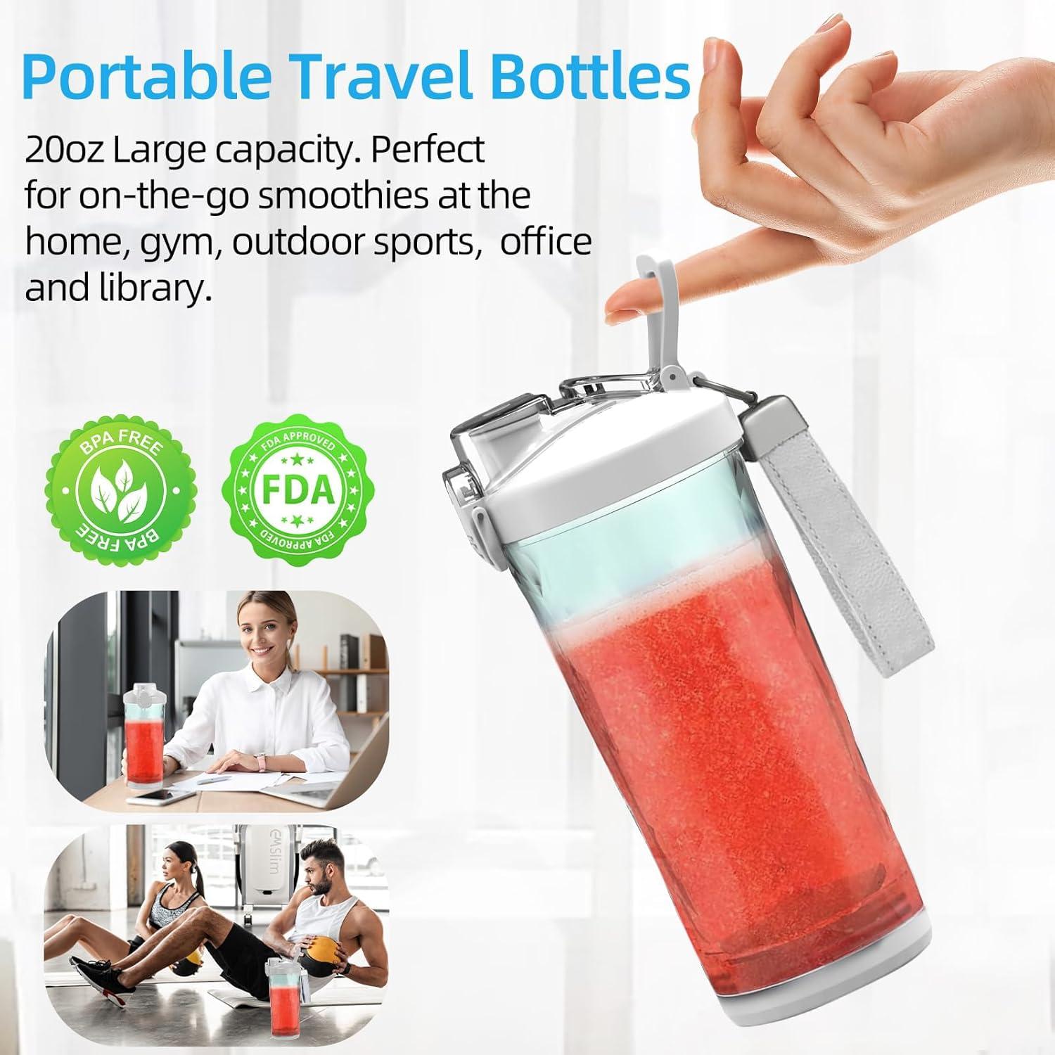 Batidora Portátil DENOKIN 20oz Sin Cable para Smoothies