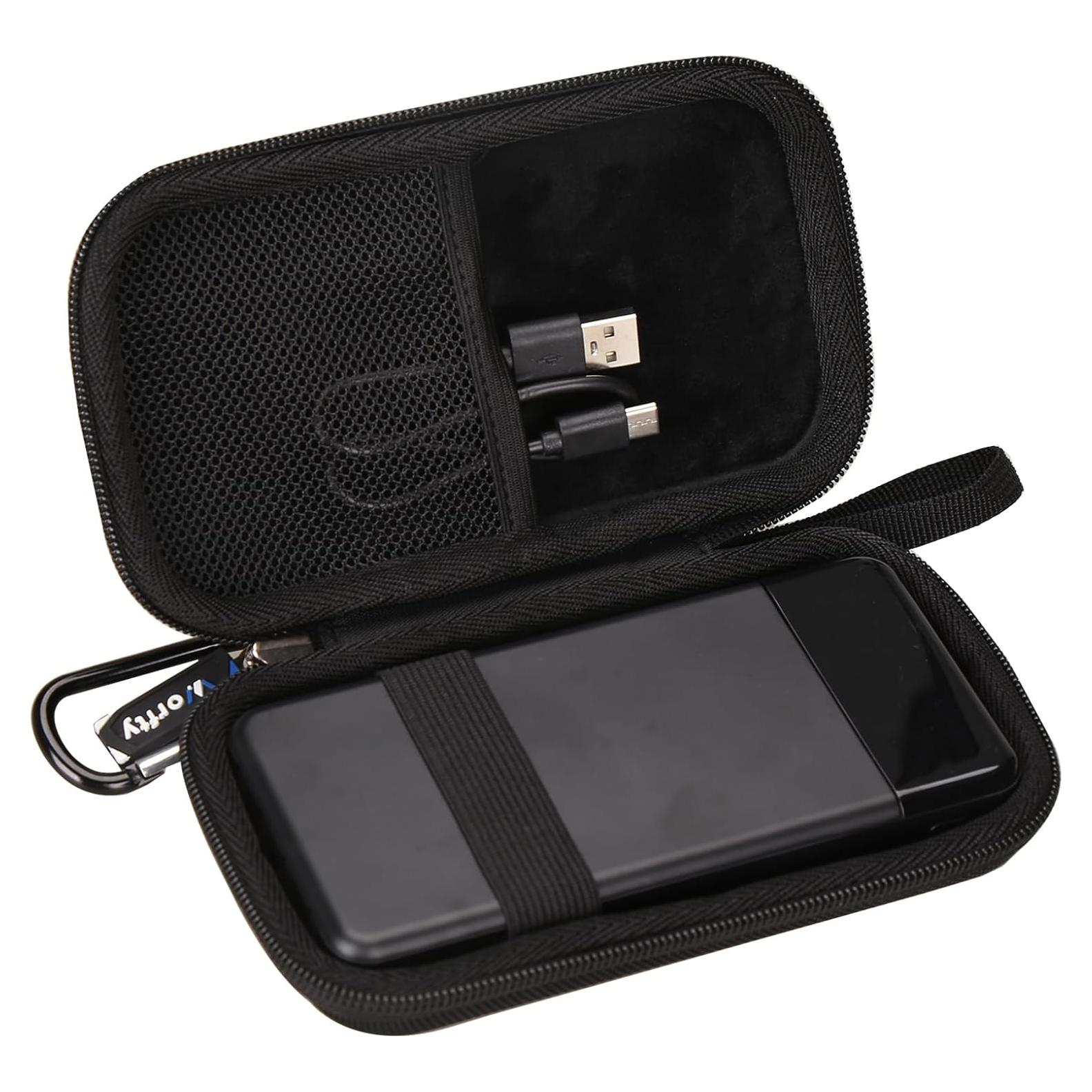 Hard Travel Case for SABANI for LOVELEDI for IAPOS for Pxwaxpy for OHOVIV for FOCHEW Portable Charger Power Bank, Storage Holder for Fast Charging Battery Protective Case (Black)