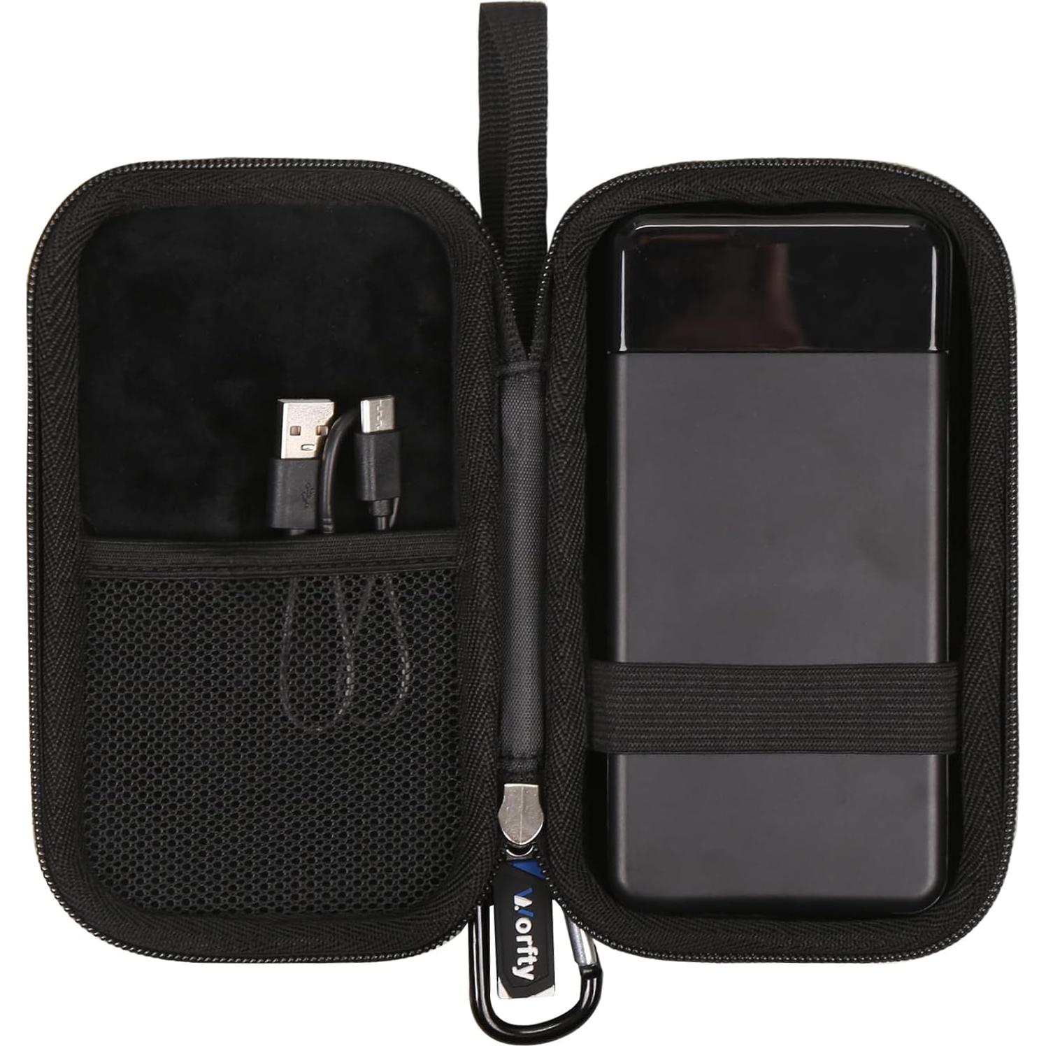 Hard Travel Case for SABANI for LOVELEDI for IAPOS for Pxwaxpy for OHOVIV for FOCHEW Portable Charger Power Bank, Storage Holder for Fast Charging Battery Protective Case (Black)