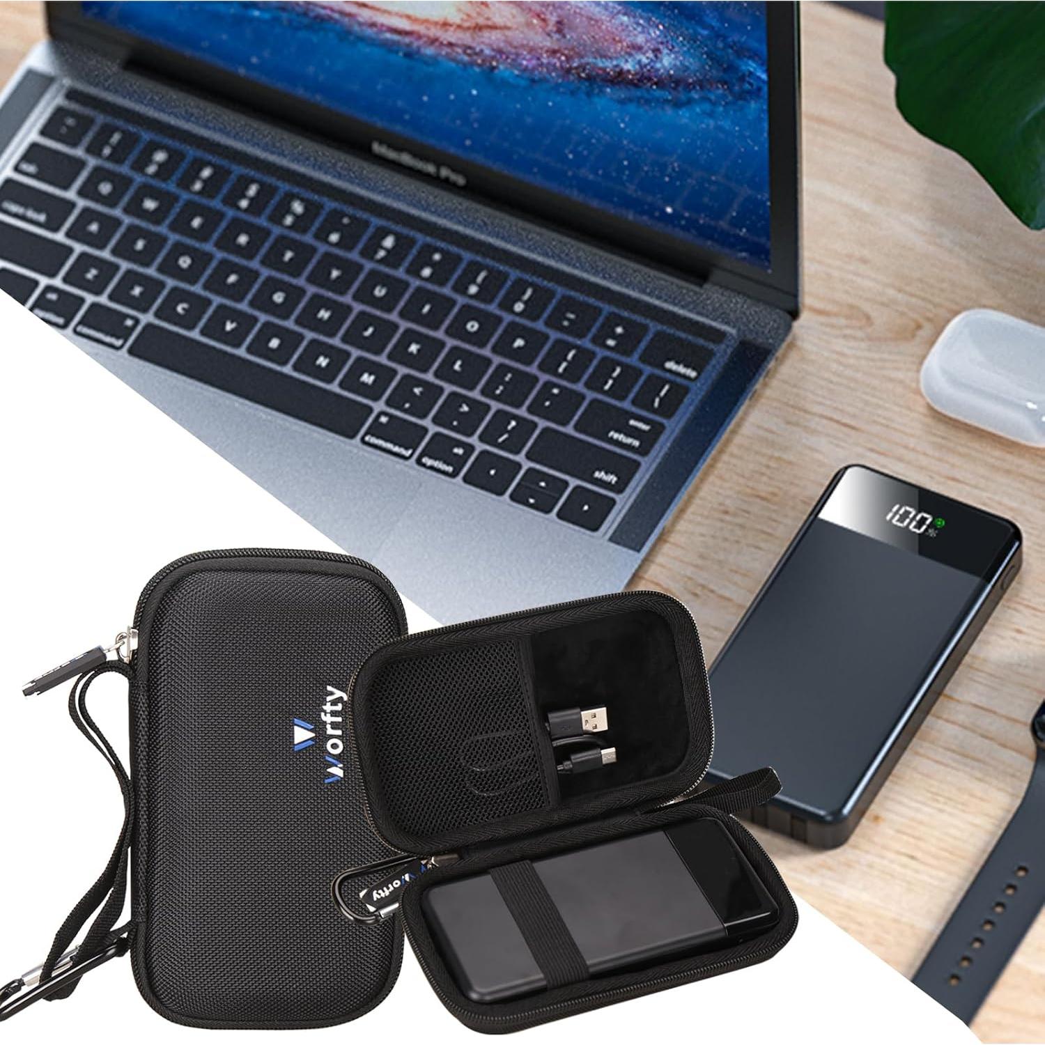 Hard Travel Case for SABANI for LOVELEDI for IAPOS for Pxwaxpy for OHOVIV for FOCHEW Portable Charger Power Bank, Storage Holder for Fast Charging Battery Protective Case (Black)