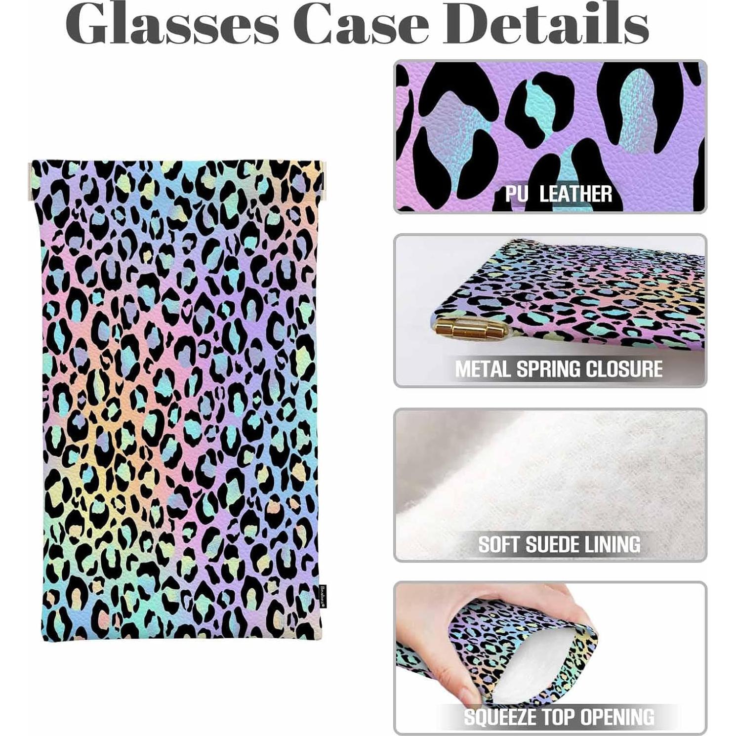 Estuche para Gafas Dragonfly Estampado de Leopardo 18.5x12 cm
