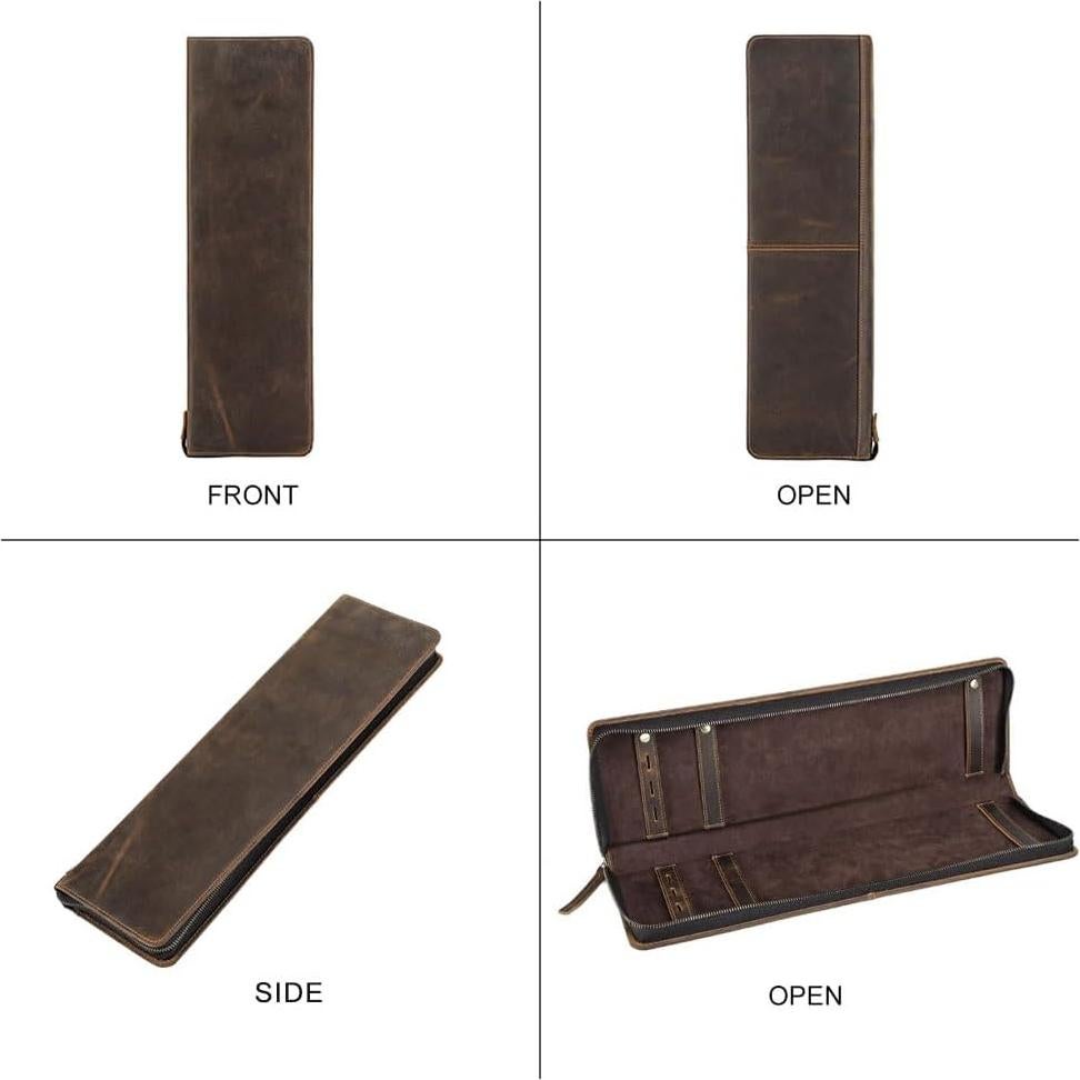Estuche de Viaje para Corbatas de Cuero Crazy Horse CONTACT'S