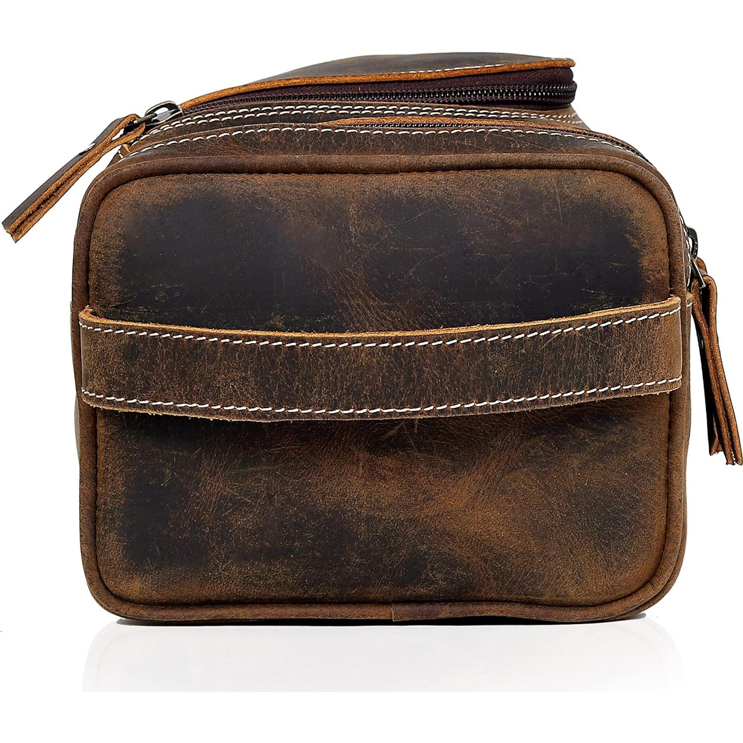 Bolsa de Aseo de Cuero VC Vintage Couture Extra Grande