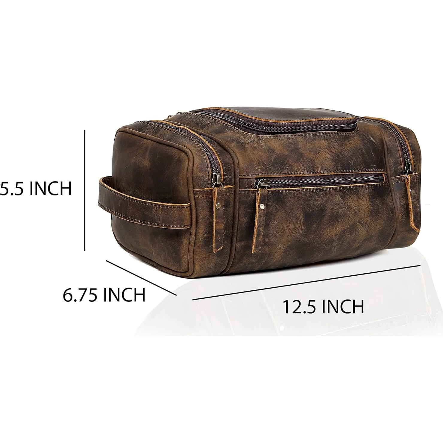 Bolsa de Aseo de Cuero VC Vintage Couture Extra Grande