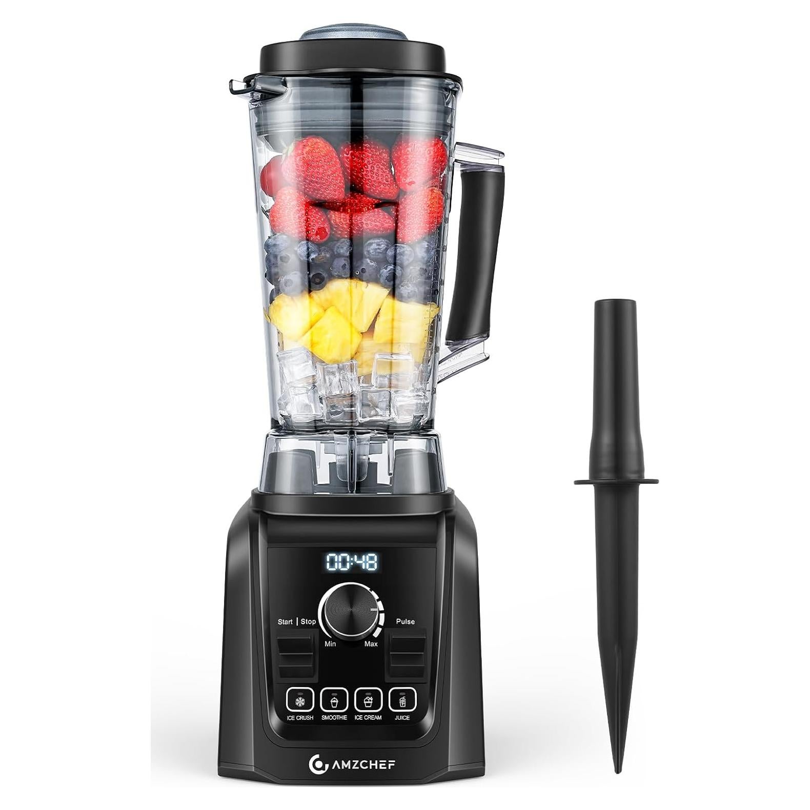 Licuadora AMZCHEF 1800W 68 oz 5 Funciones Velocidad Infinita