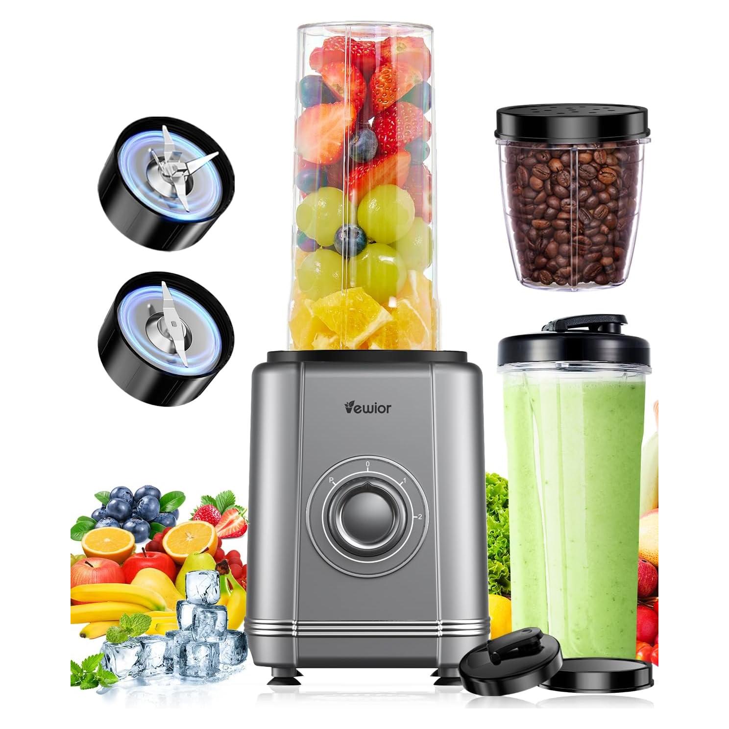 Licuadora VEWIOR 1200W 2 Tazas 22oz Sin BPA para Smoothies
