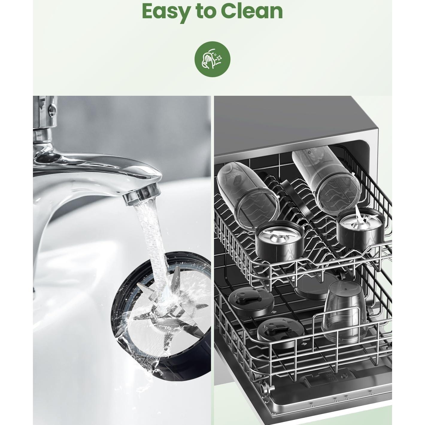 Licuadora VEWIOR 1200W 2 Tazas 22oz Sin BPA para Smoothies