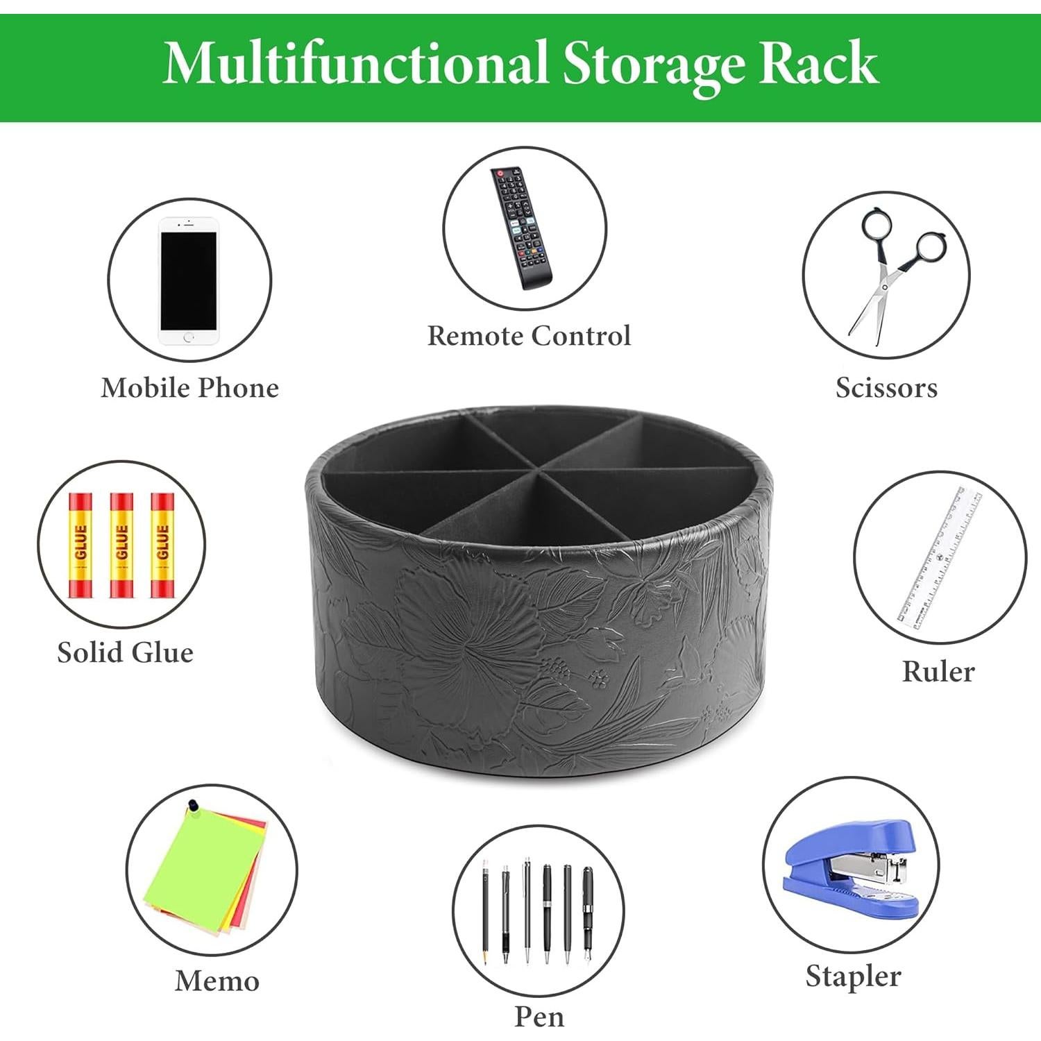 Soporte para Control Remoto LIZIMANDU 360° Cuero PU Negro