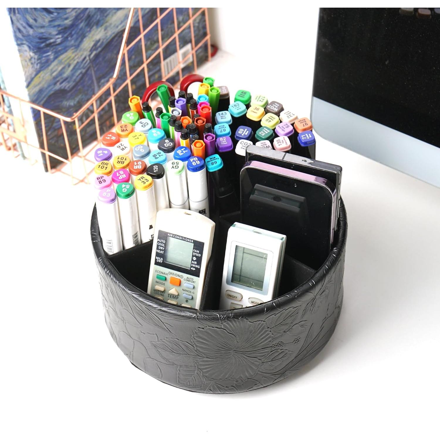 Soporte para Control Remoto LIZIMANDU 360° Cuero PU Negro