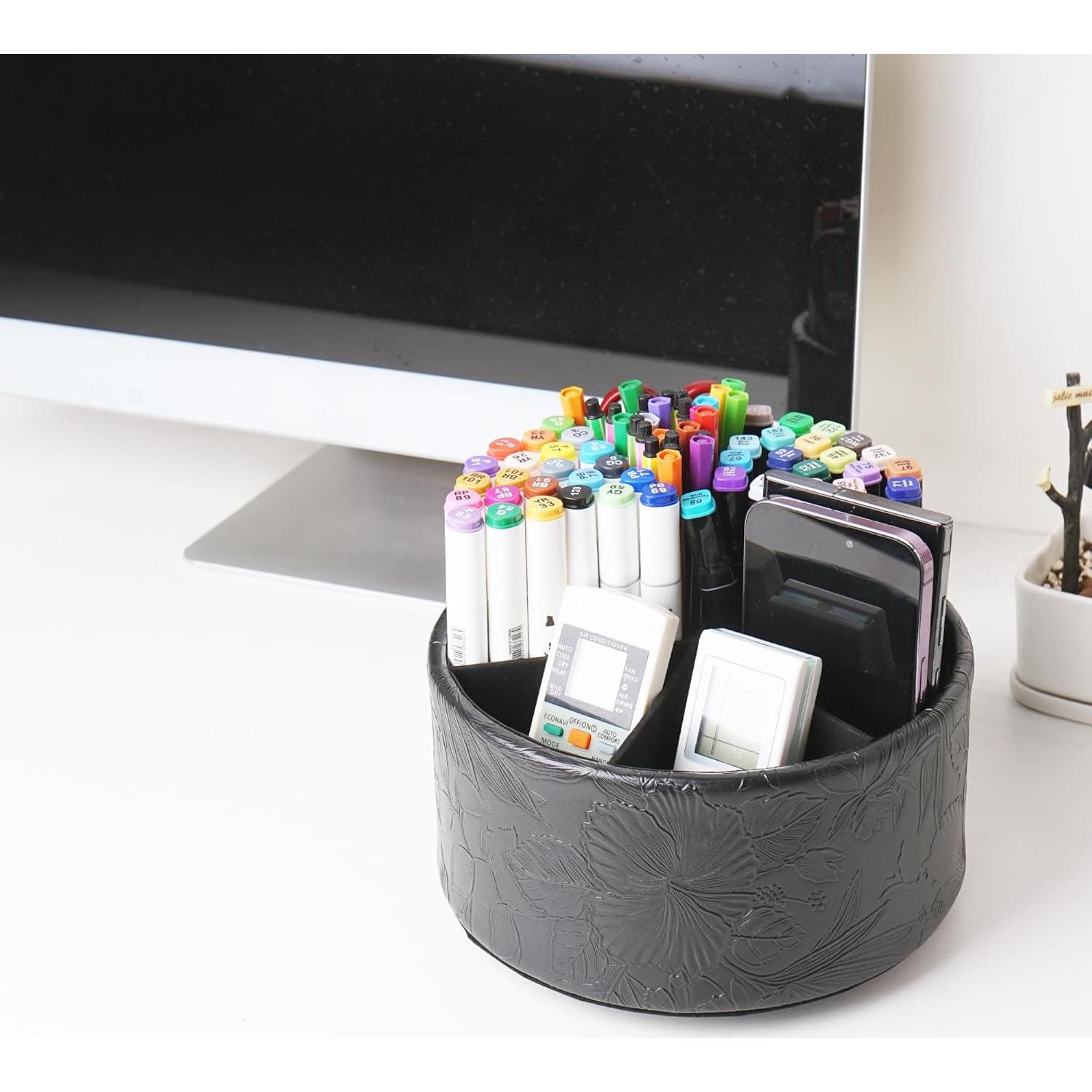 Soporte para Control Remoto LIZIMANDU 360° Cuero PU Negro