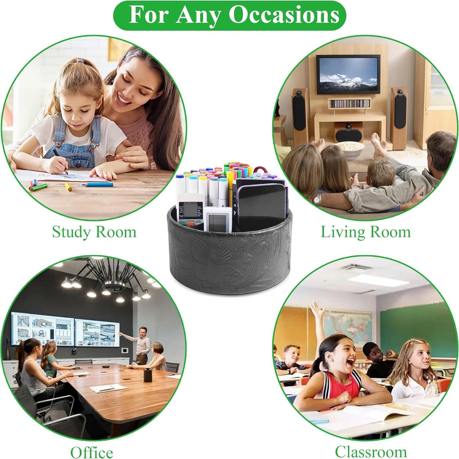 Soporte para Control Remoto LIZIMANDU 360° Cuero PU Negro