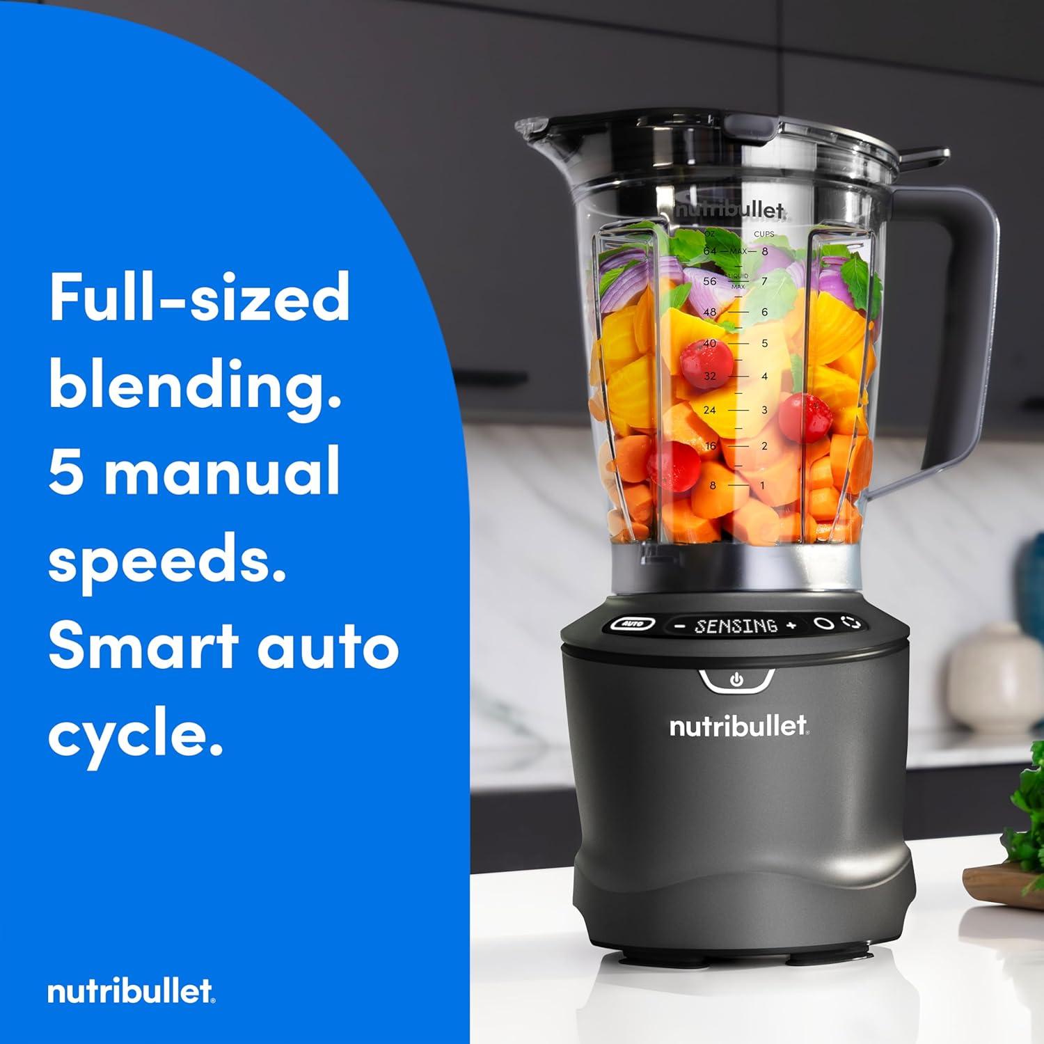 Licuadora NutriBullet SmartSense 1400W 5 Velocidades - Gris