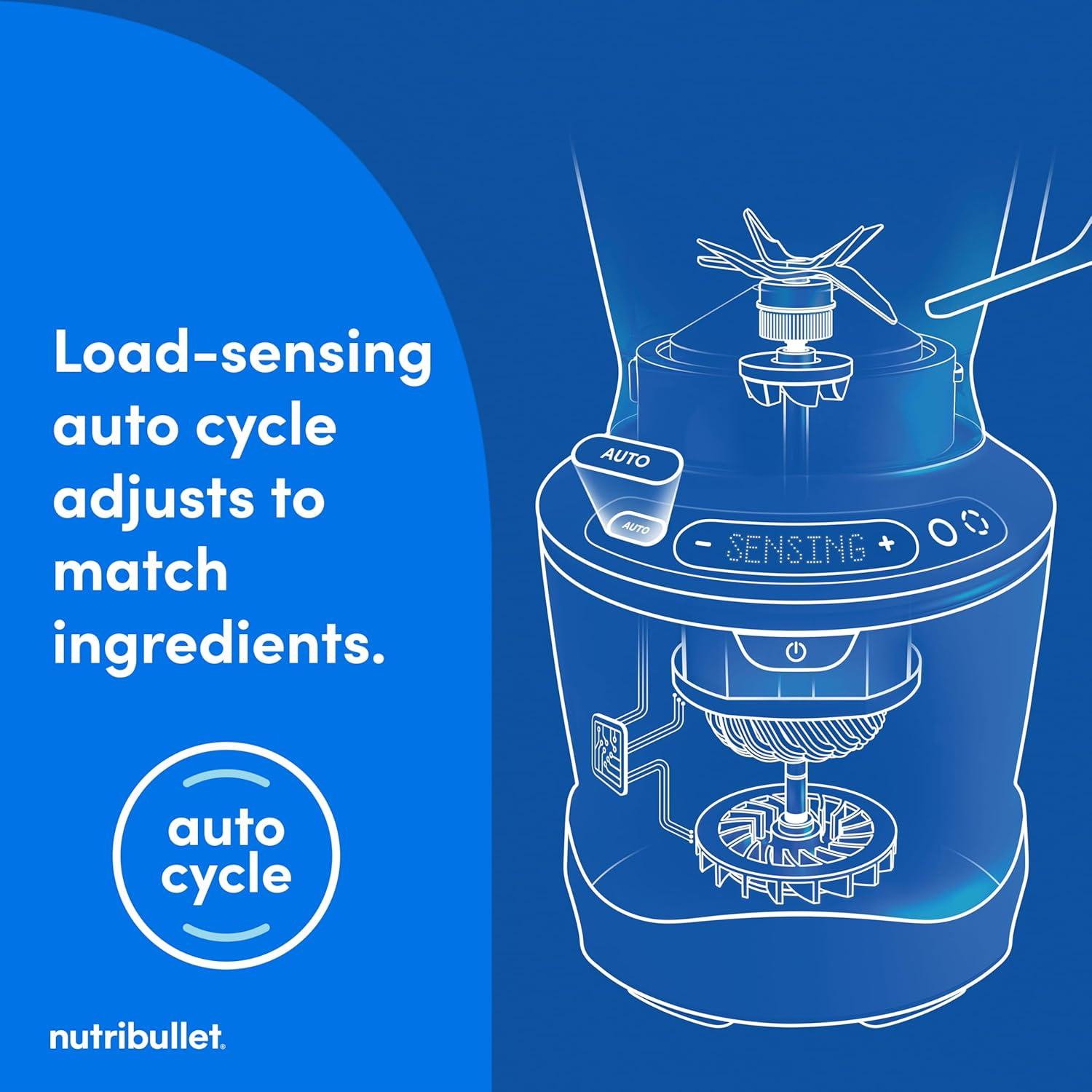 Licuadora NutriBullet SmartSense 1400W 5 Velocidades - Gris