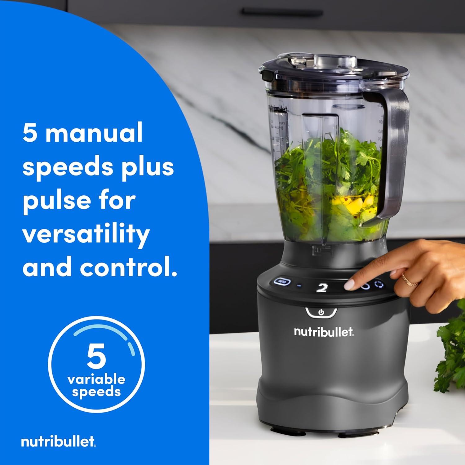 Licuadora NutriBullet SmartSense 1400W 5 Velocidades - Gris