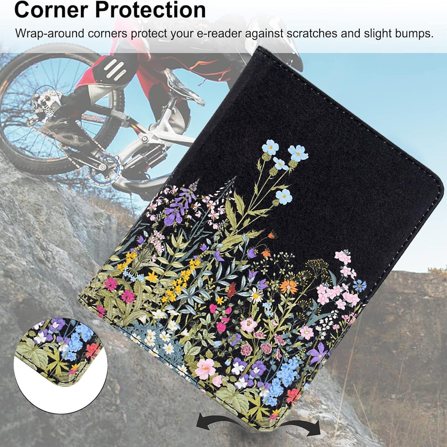 Funda Universal KEROM para eReader 6" Floral con Soporte