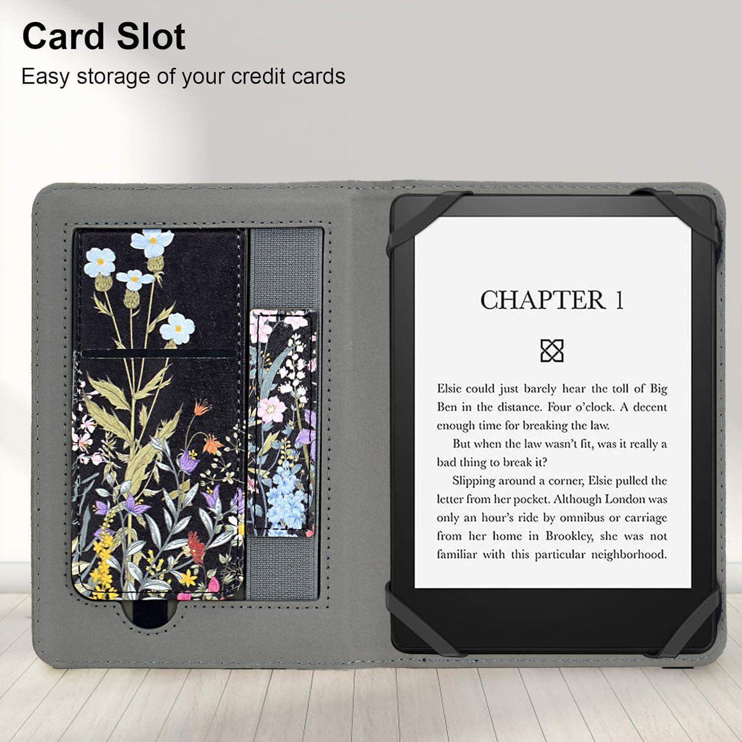 Funda Universal KEROM para eReader 6" Floral con Soporte