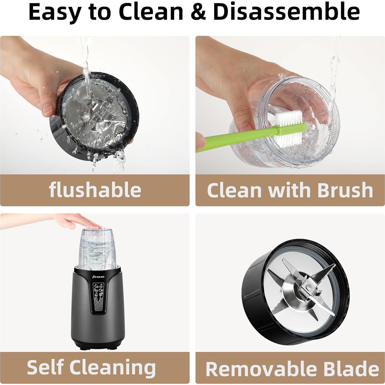 Batidora Personal Panana 850W con Tazas Portátiles 600ml