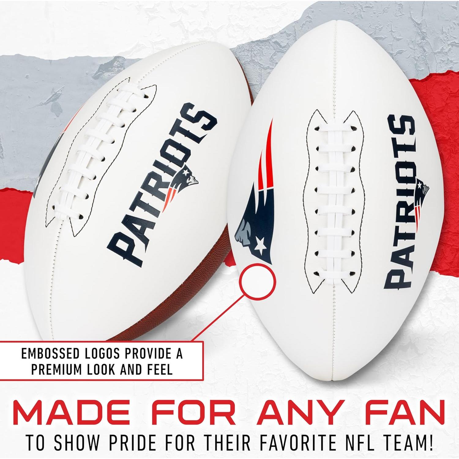 Balón de Fútbol Autografiado Franklin Sports NFL New England Patriots