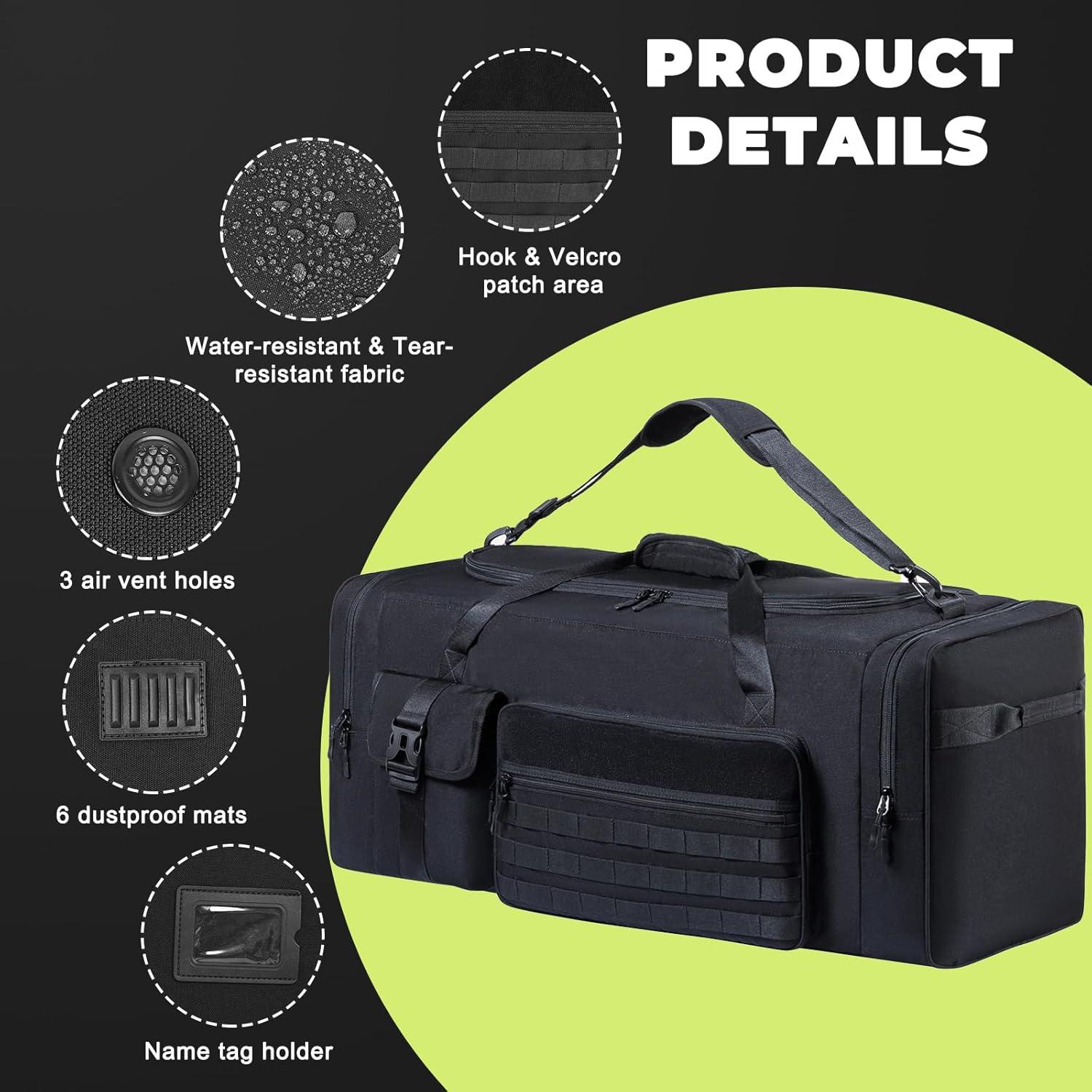 Bolsa Duffle Alta Resistencia 100L 82cm Negra - Equipos Deportivos