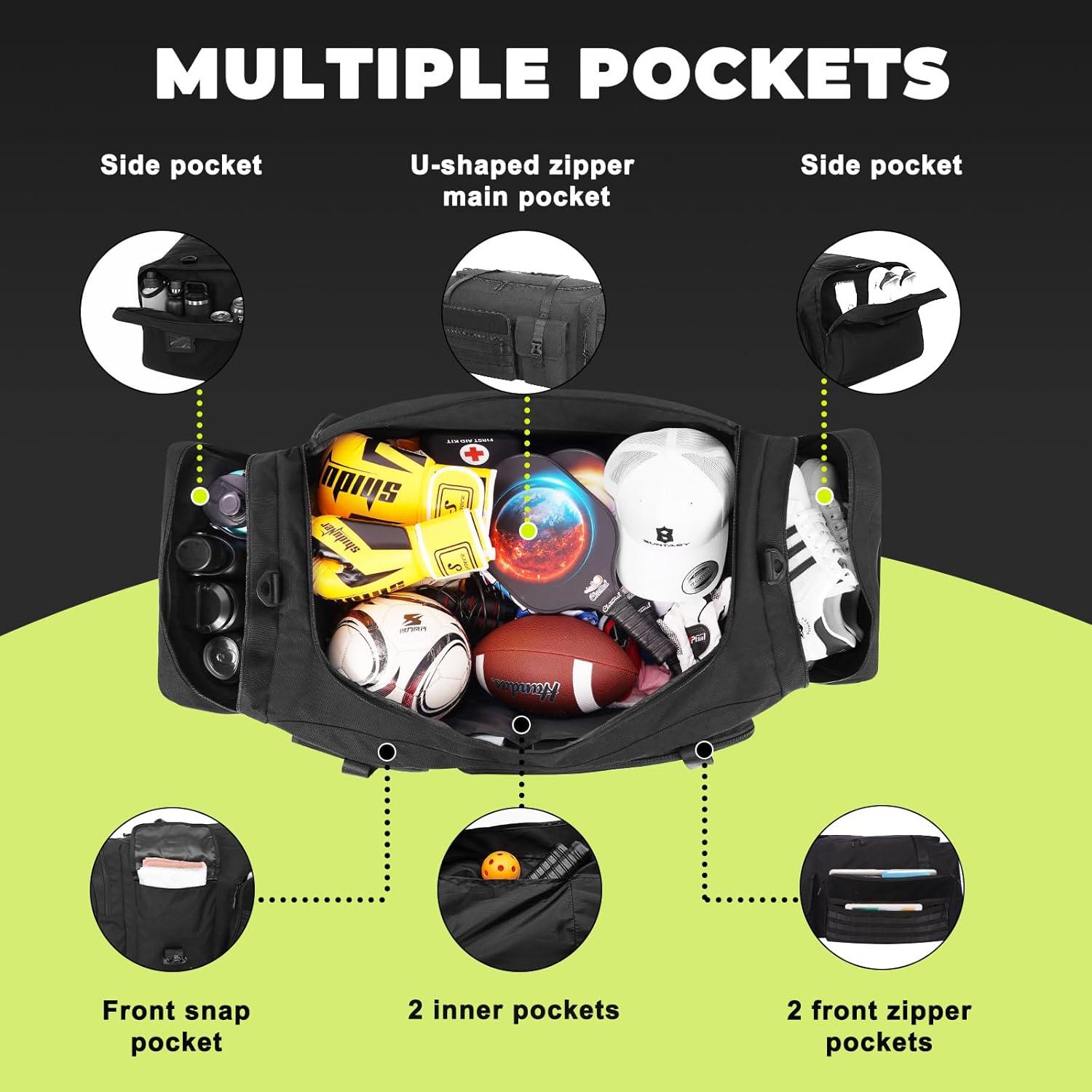 Bolsa Duffle Alta Resistencia 100L 82cm Negra - Equipos Deportivos