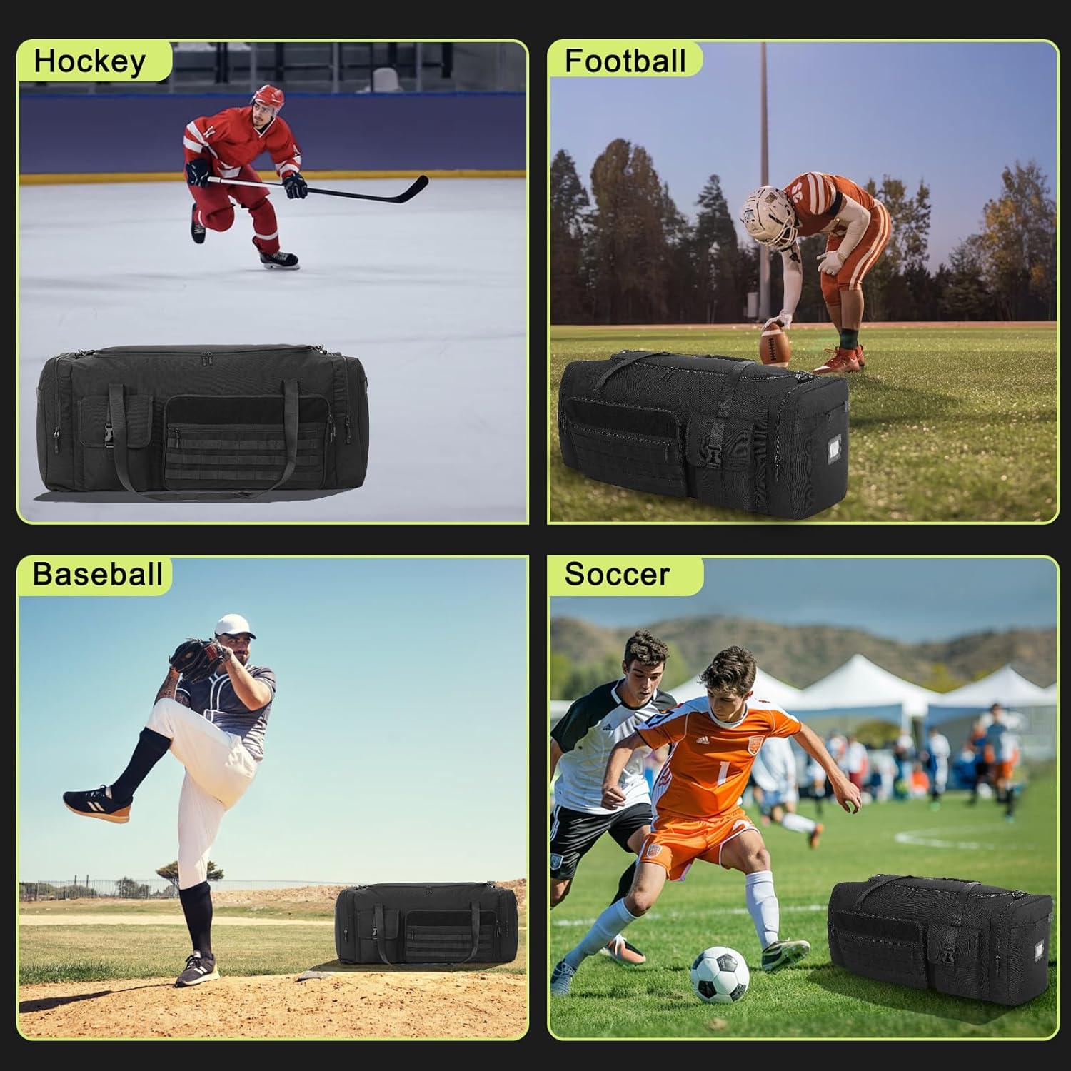 Bolsa Duffle Alta Resistencia 100L 82cm Negra - Equipos Deportivos