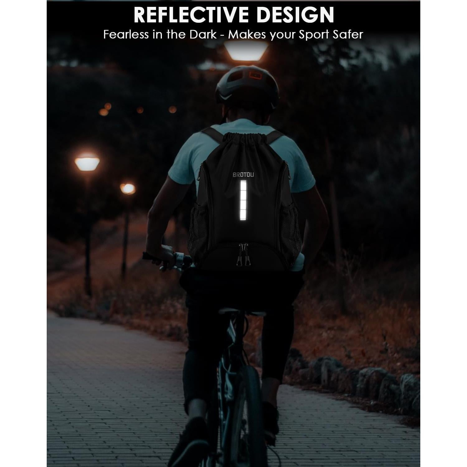 Mochila de Cuerda BROTOU 30L Impermeable para Deportes