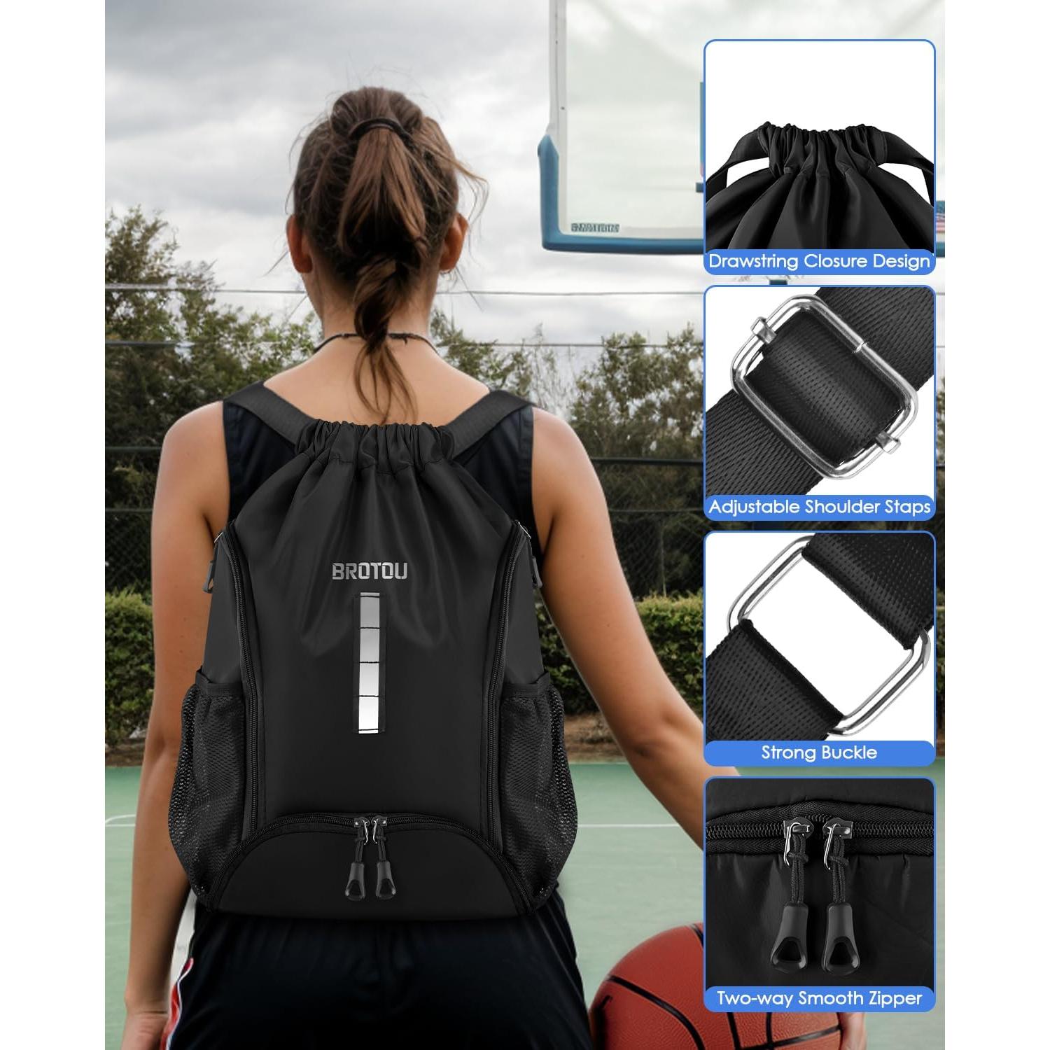 Mochila de Cuerda BROTOU 30L Impermeable para Deportes