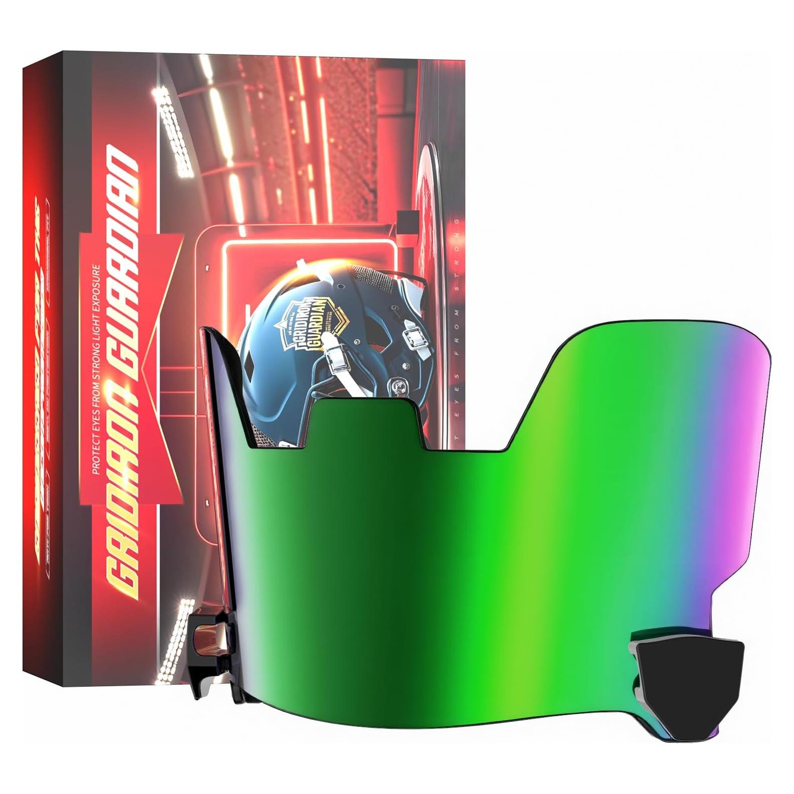 Visera de Fútbol KUBQLIG Verde Esmeralda HD Anti-Rasguños