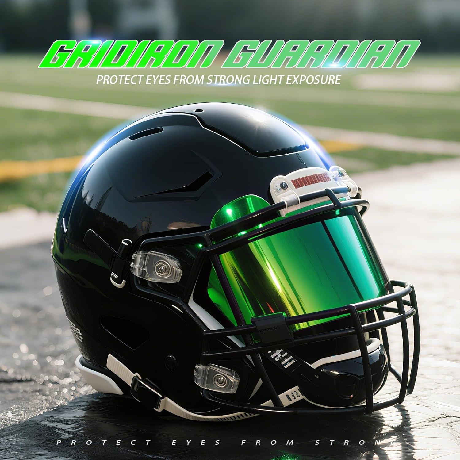 Visera de Fútbol KUBQLIG Verde Esmeralda HD Anti-Rasguños