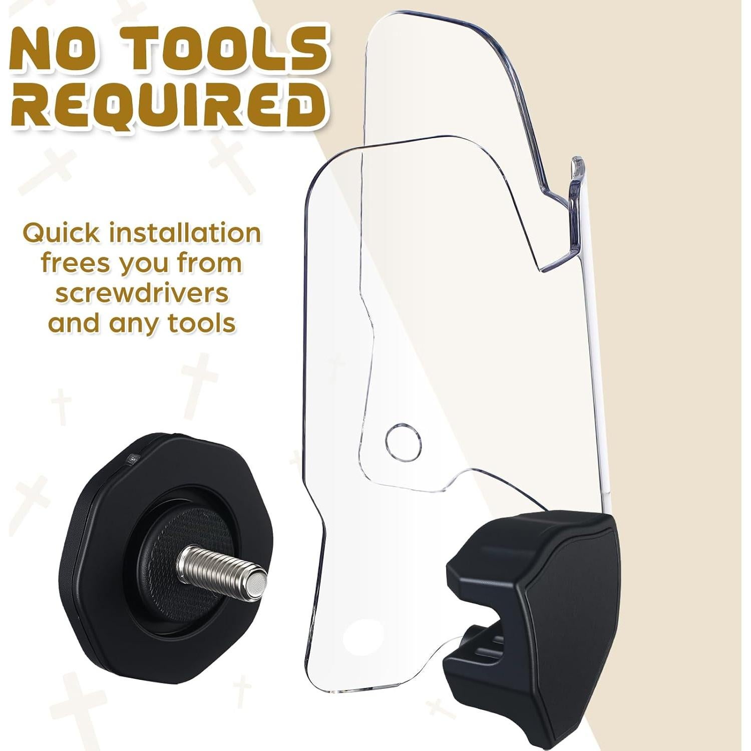 Visera de Fútbol Mootycapa HUD0347 con 12 Calcomanías Cruz de Fe