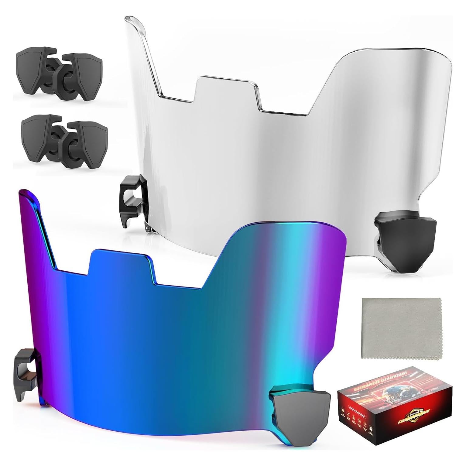 Visera de Fútbol OYMLANX con Lentes Duales Claros y Ahumados