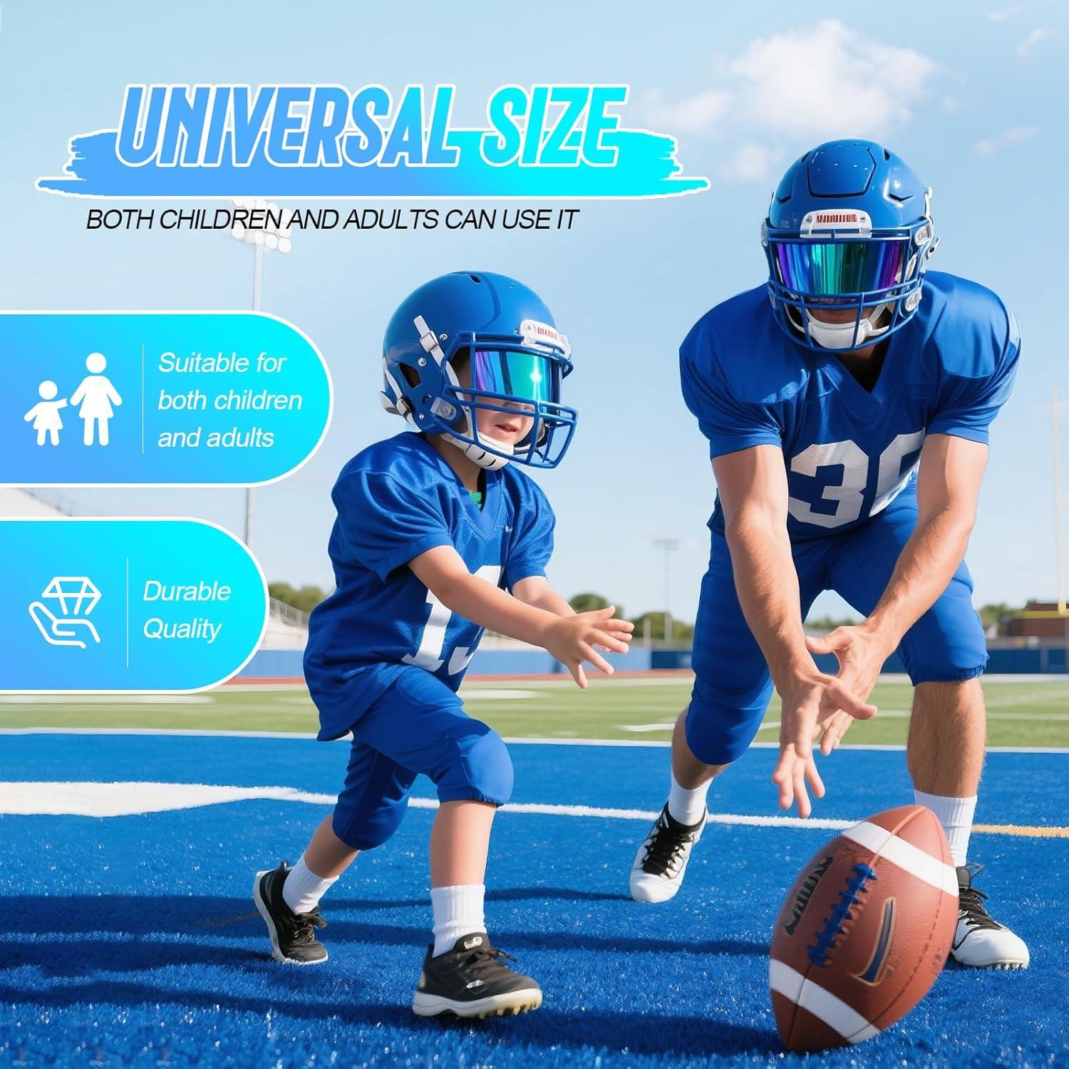 Visera de Fútbol Azul OYMLANX con Clips Rápidos para Casco