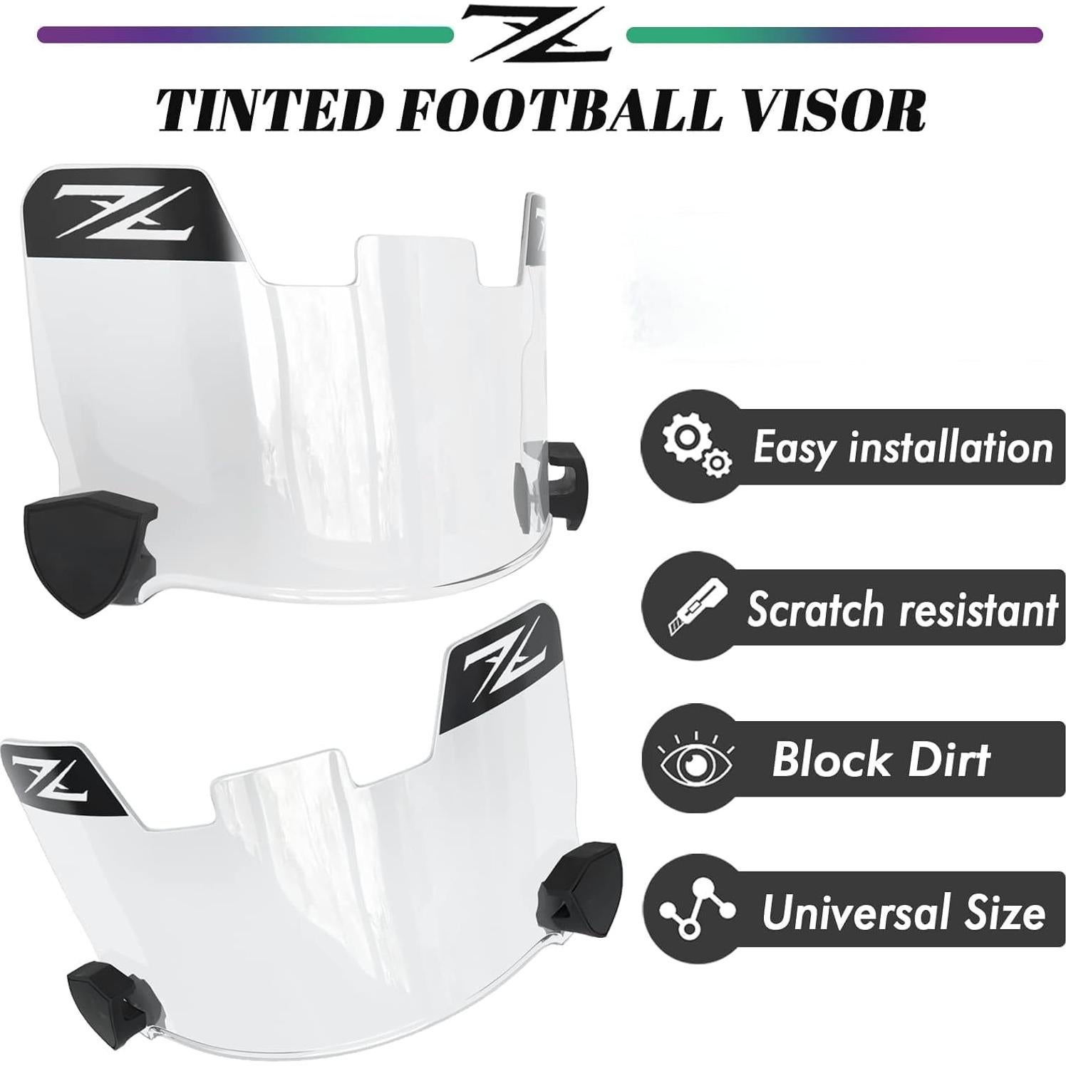 Visera de Fútbol ZIXIOYS para Cascos - Policarbonato Transparente