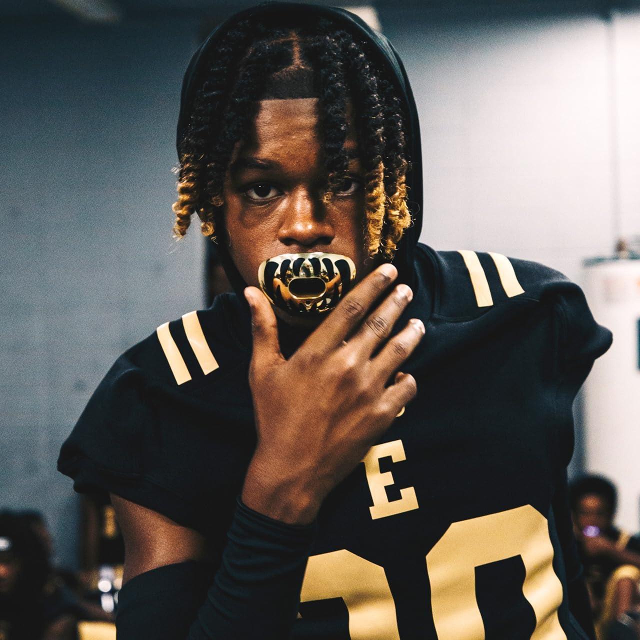 Protector Bucal de Fútbol Battle Sports Predator Oxygen - Negro/Blanco