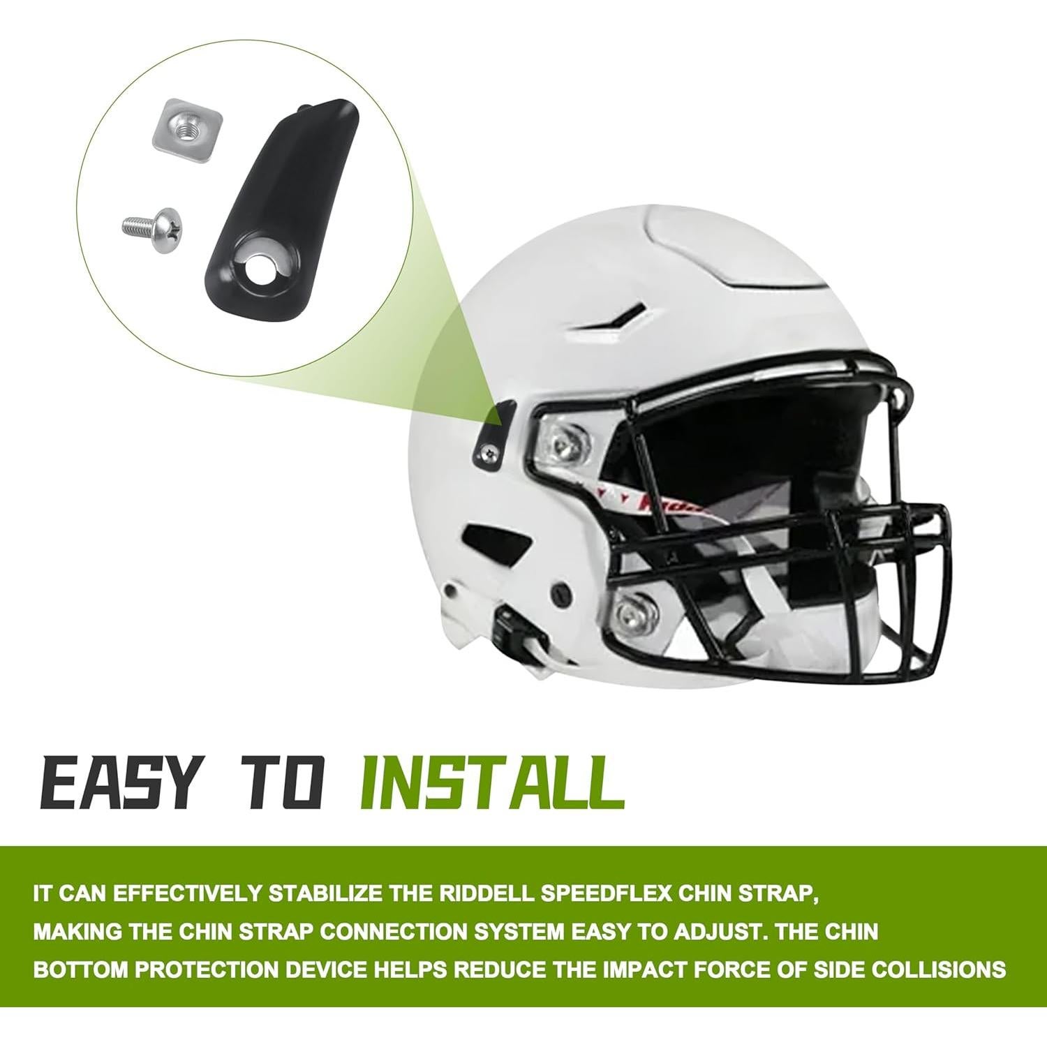 Kit Sujetador Correa Barbilla Riddell SpeedFlex Negro