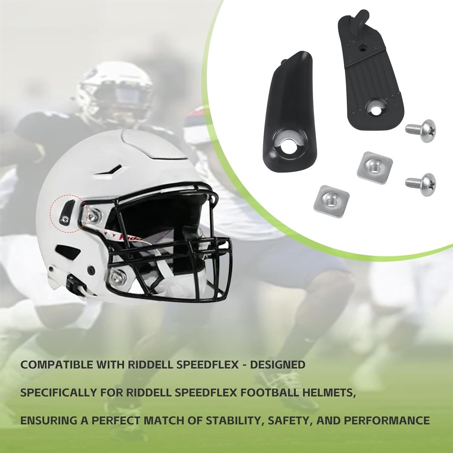 Kit Sujetador Correa Barbilla Riddell SpeedFlex Negro