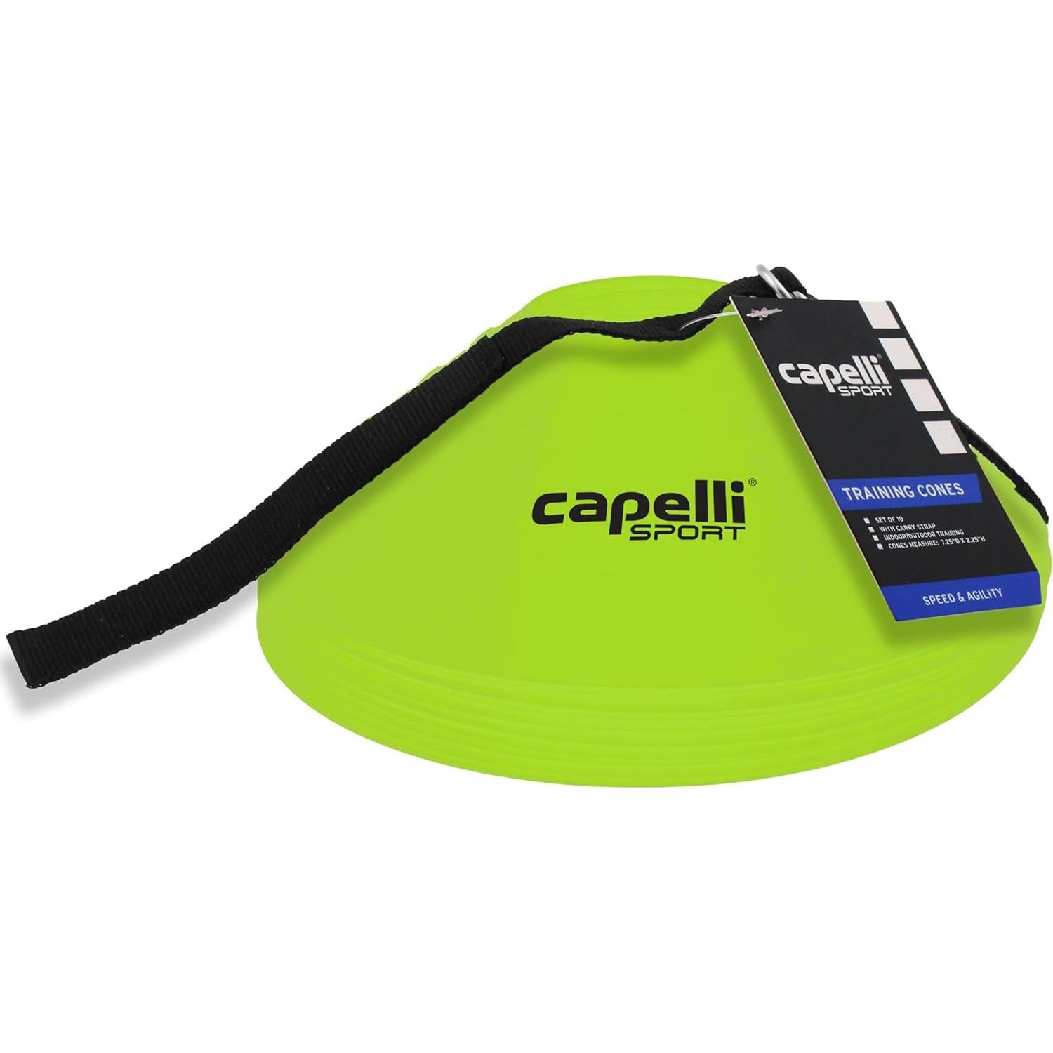 Set de 10 Conos de Entrenamiento Capelli Sport - Agilidad y Ejercicios