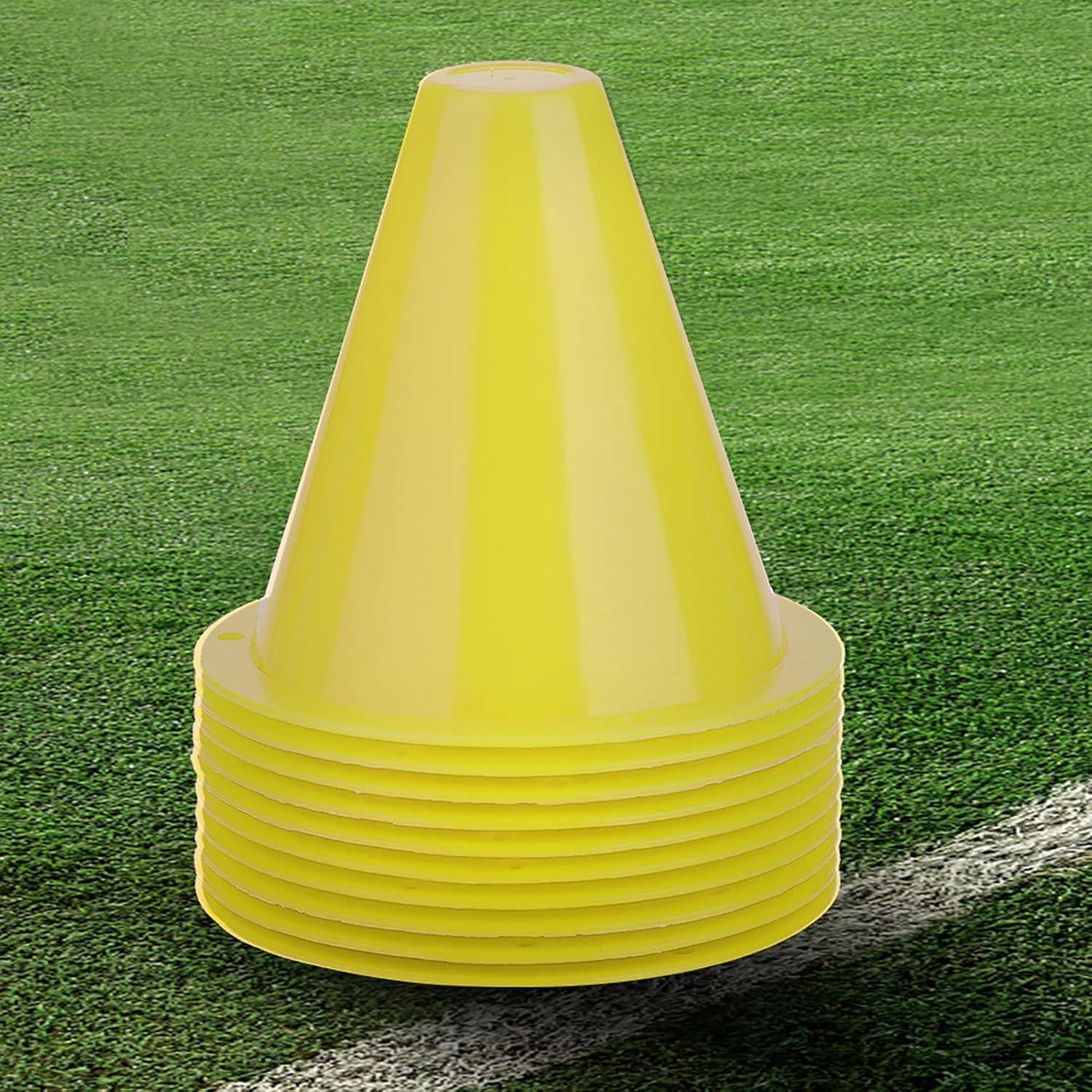 Conos de Entrenamiento de Fútbol Yuecoom - 10 Piezas, Color Amarillo