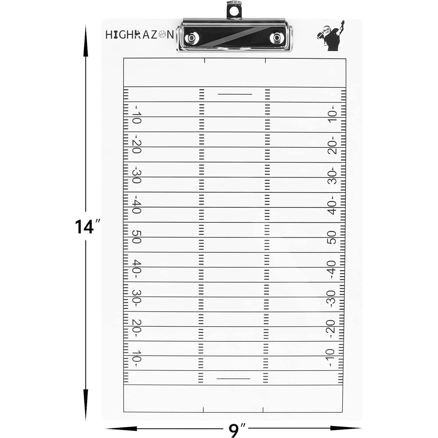 Pizarra de Entrenador de Fútbol Doble Cara HIGHRAZON 35.5x22.9cm