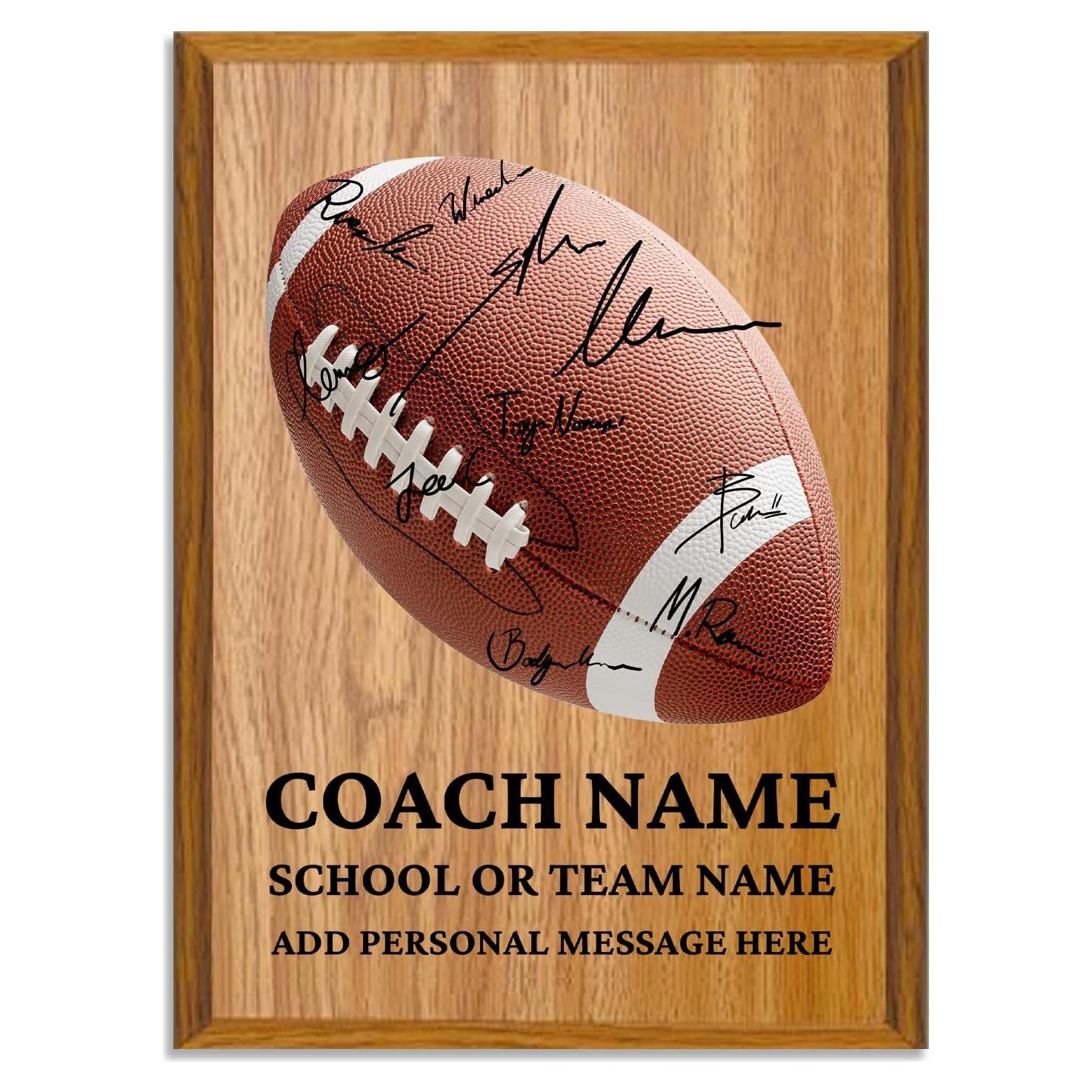 Placa Personalizada para Entrenador de Fútbol - 22.86x30.48 cm