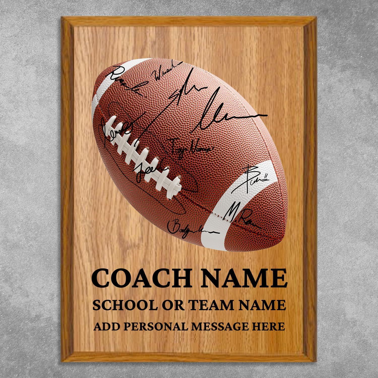 Placa Personalizada para Entrenador de Fútbol - 22.86x30.48 cm