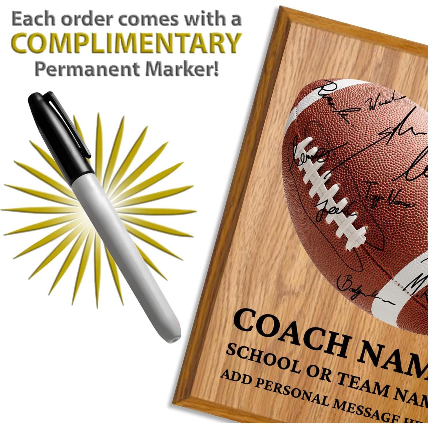 Placa Personalizada para Entrenador de Fútbol - 22.86x30.48 cm