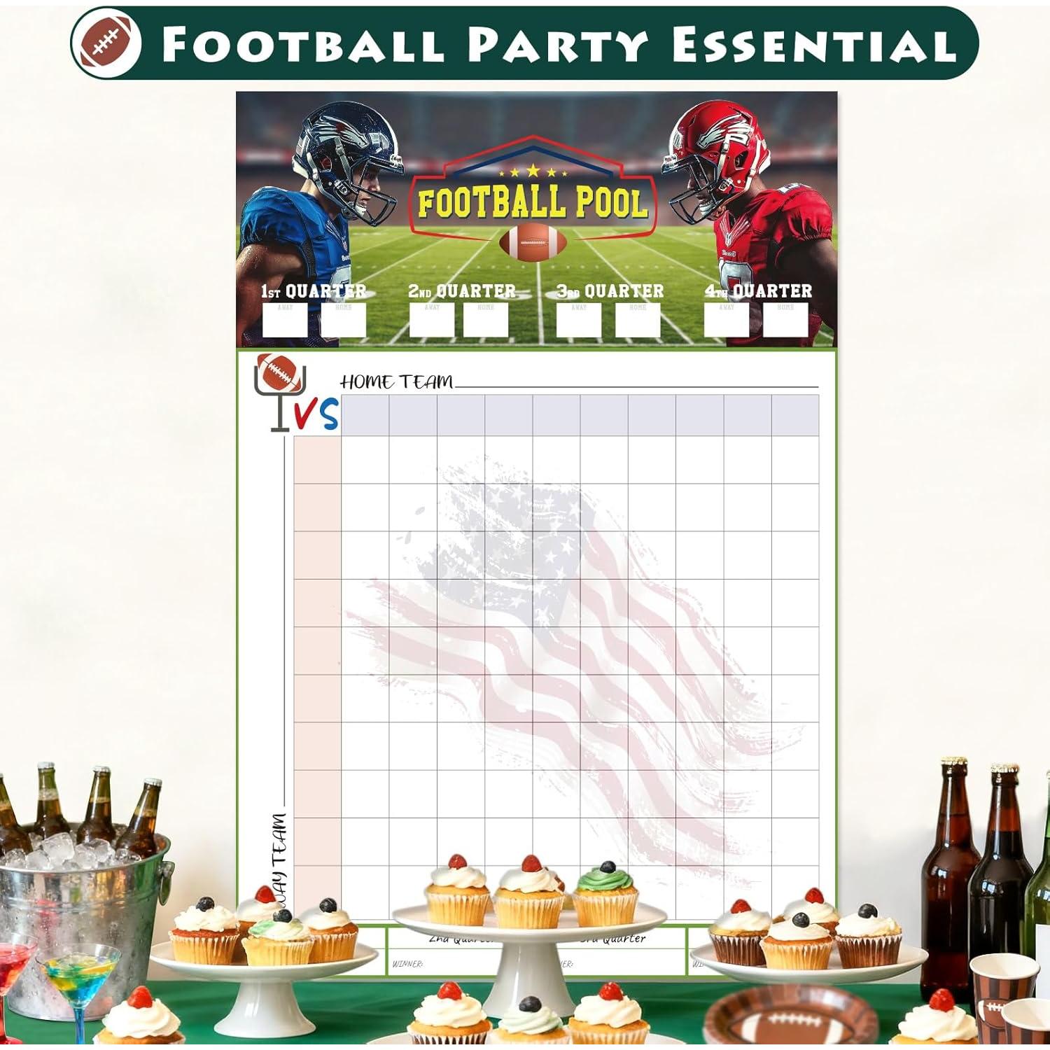 Tablero de Cuadrados de Fútbol Aolamegs 100 Rejillas 48x71 cm