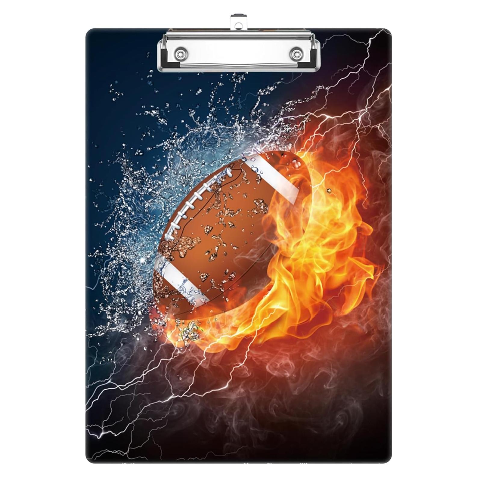 Portapapeles A4 XIHEYUEBANG Fútbol Americano con Clip Metal