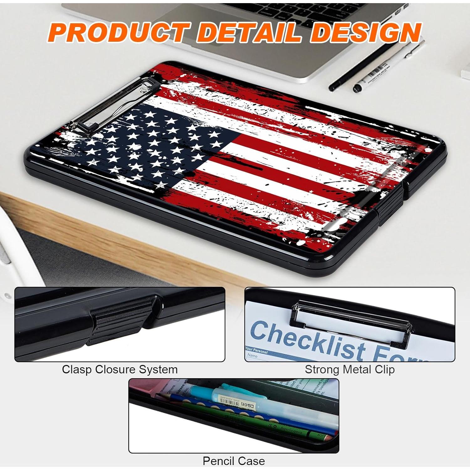 Clipboard AIRWEE A4 con almacenamiento y soporte para bolígrafo