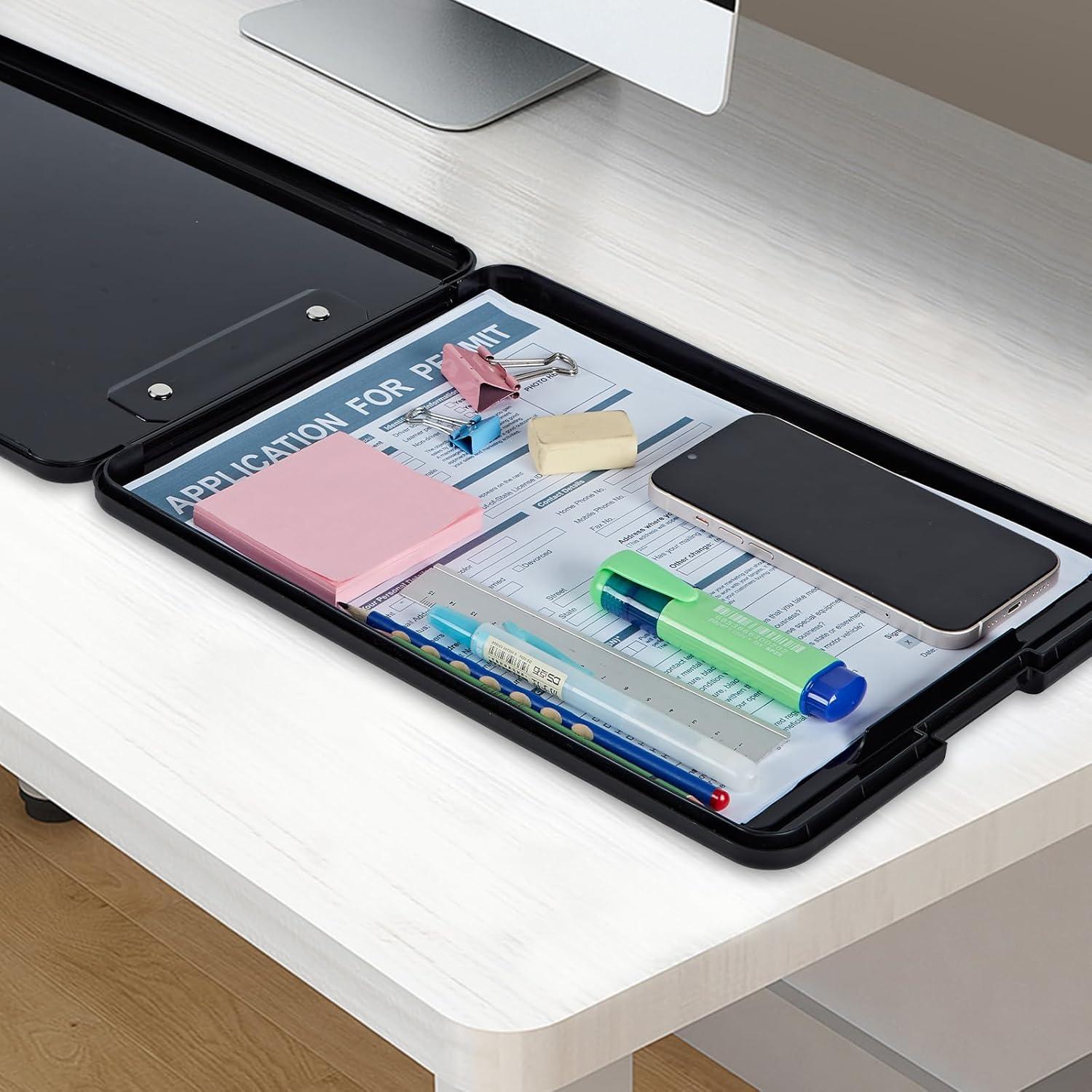 Clipboard AIRWEE A4 con almacenamiento y soporte para bolígrafo