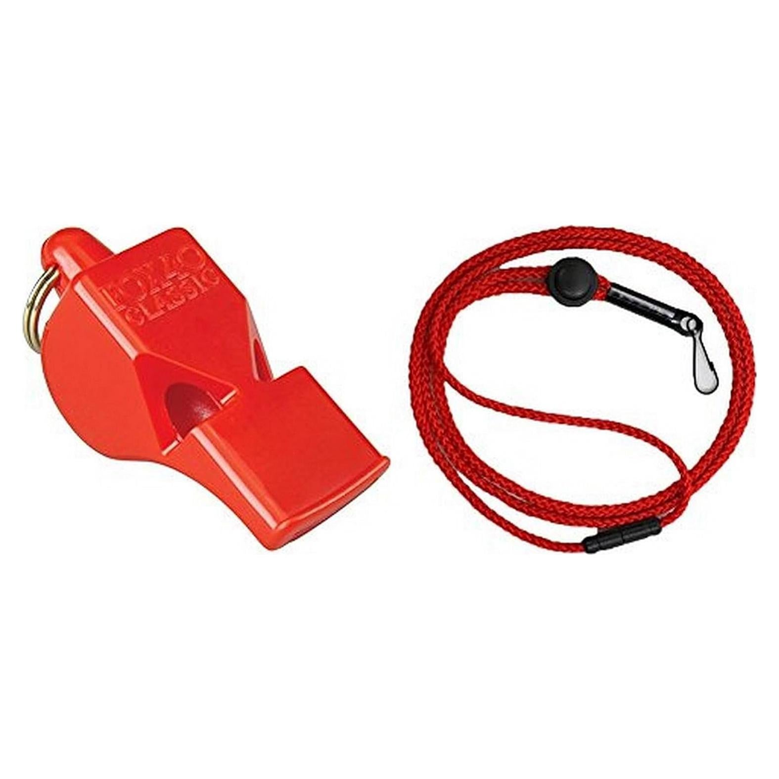 Silbato Fox 40 Classic con Cordón de Seguridad Rojo