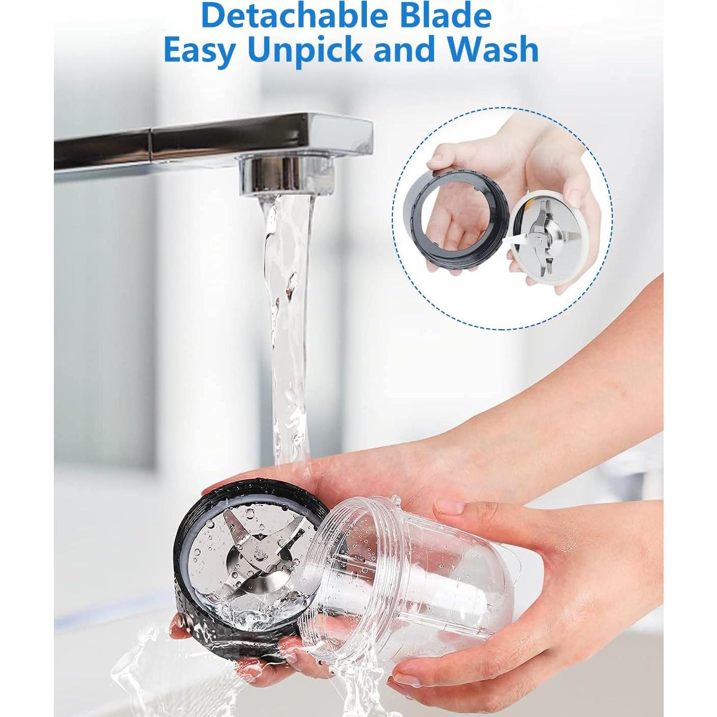 Batidora Personal Amateys 350W con Cuchillas y 2 Botellas 710/295ml