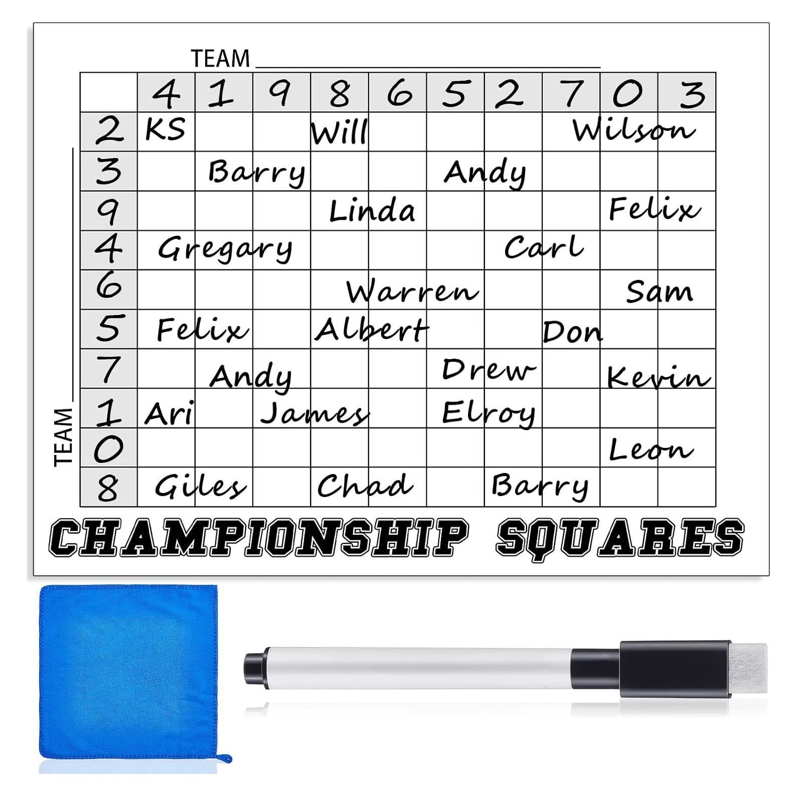 Tablero de Puntuación de Fútbol Gueevin 100 Cuadrados 60x91.5cm